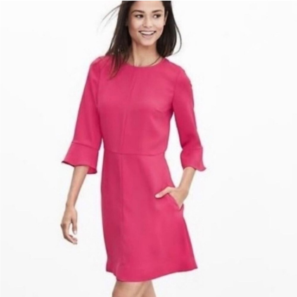 Banana republic flutter sleeve dress 6T